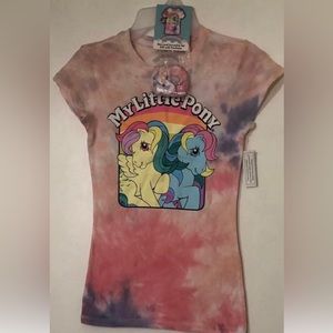 My little pony graphic Youth ‘s shirt /scrunchies set pink tie dye. Size XS